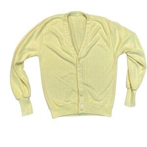 70s yellow cardigan no flaws